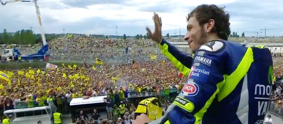 Rossi on stage misano