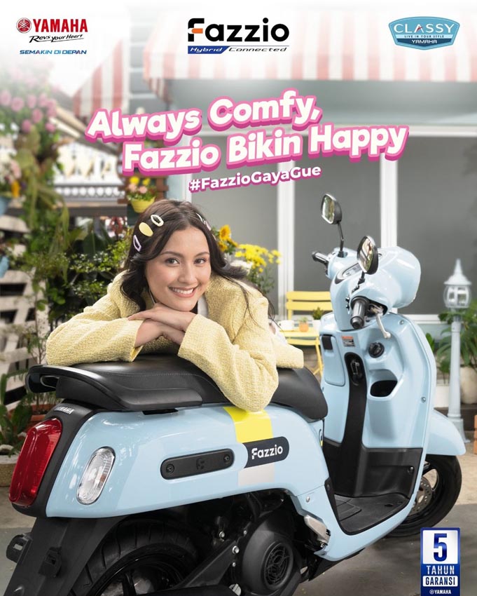 Tampil Happy Bareng Yamaha Fazzio Hybrid-Connected